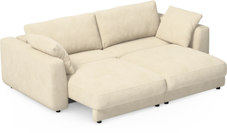 Amie - Bäddsoffa 3-sits - Vit