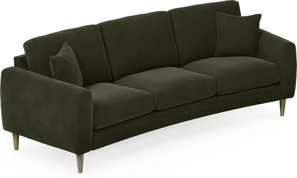 Eden - 3-sits soffa svängd - Grön