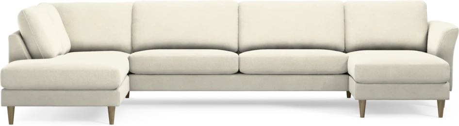 Bridge - 3-sits soffa med divan vänster och schäslong höger - Vit
