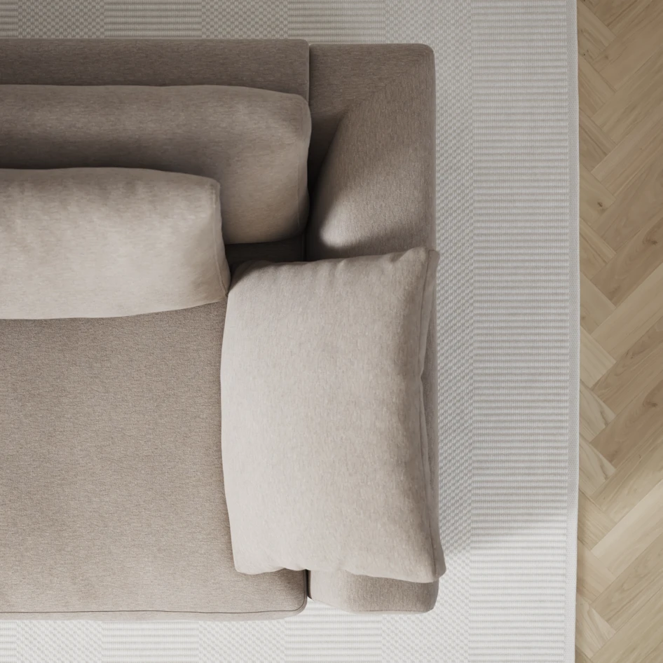 Amie - 3-sits med divan höger - Beige