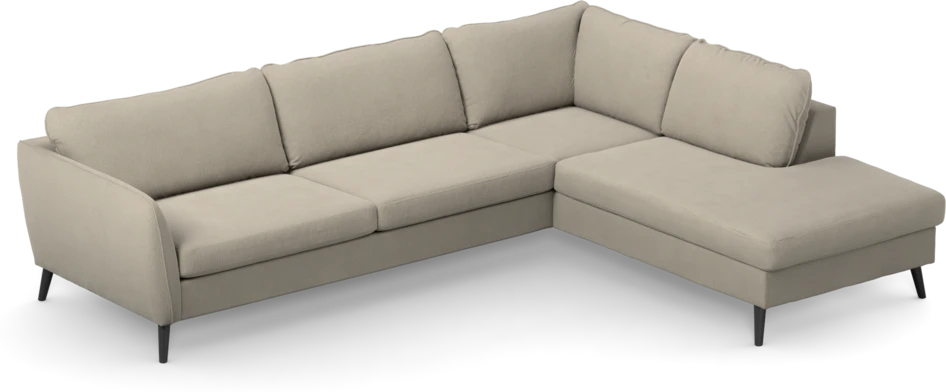 County - 2,5-sits soffa med divan höger - Grå