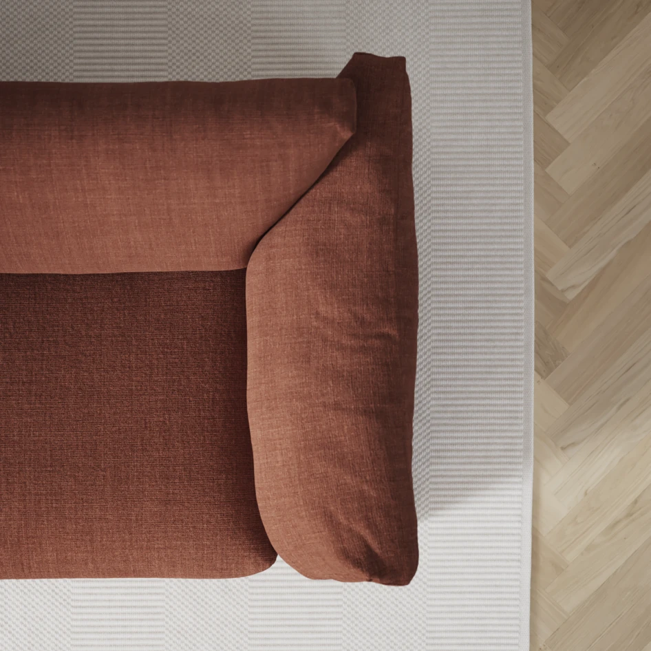 Cherrie - 3-sits soffa med schäslong vänster, med kappa - Orange