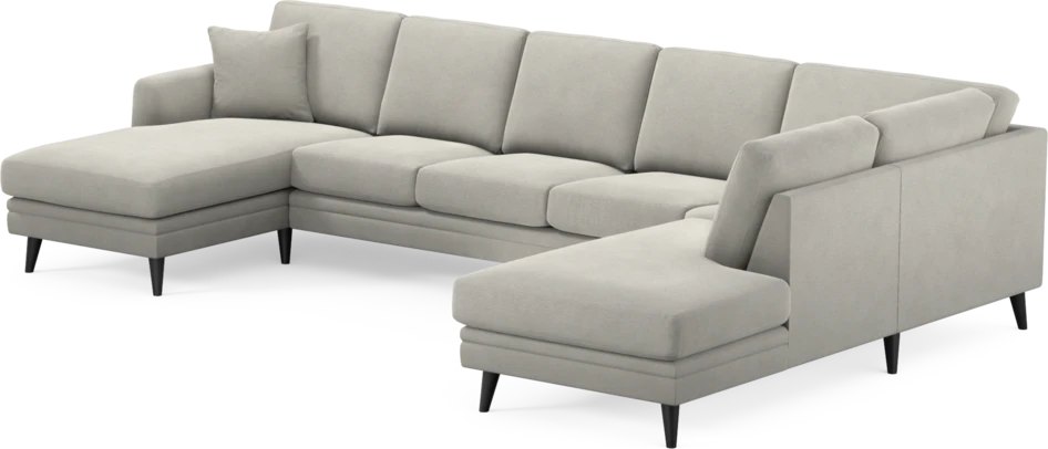 Eden - 3-sits soffa med schäslong vänster och divan höger - Grå