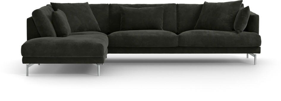 Harper - 3-sits soffa med divan vänster - Svart