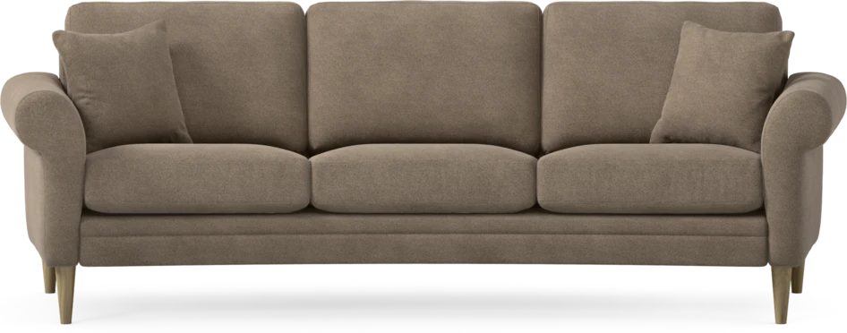 Eden - 3-sits soffa svängd - Brun