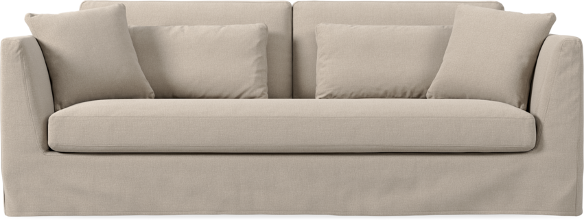 Willow - 3-sits soffa, hel dyna, med kappa - Beige