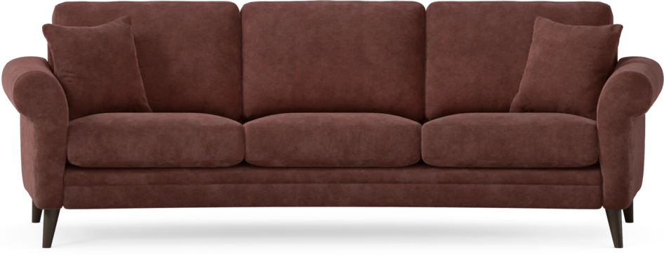 Eden - 3-sits soffa svängd - Röd