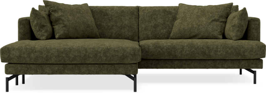 Harper - 4-sits med schäslong XL vänster - Grön