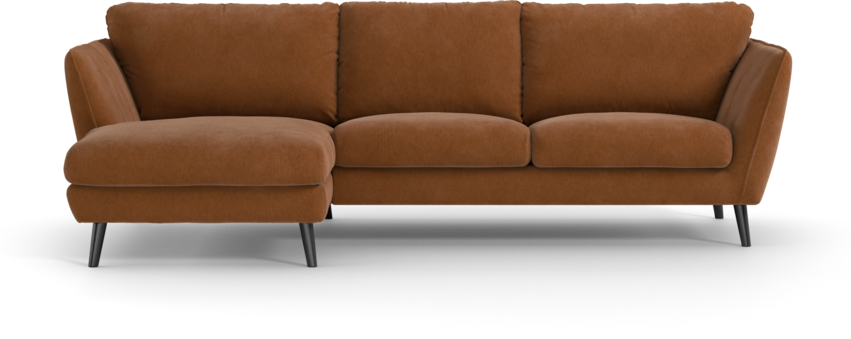 Madison Lux - 2-sits soffa med schäslong vänster - Orange