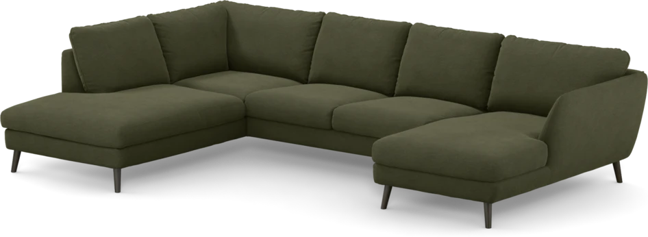 Madison Lux - 2-sits soffa med divan vänster och schäslong höger - Grön