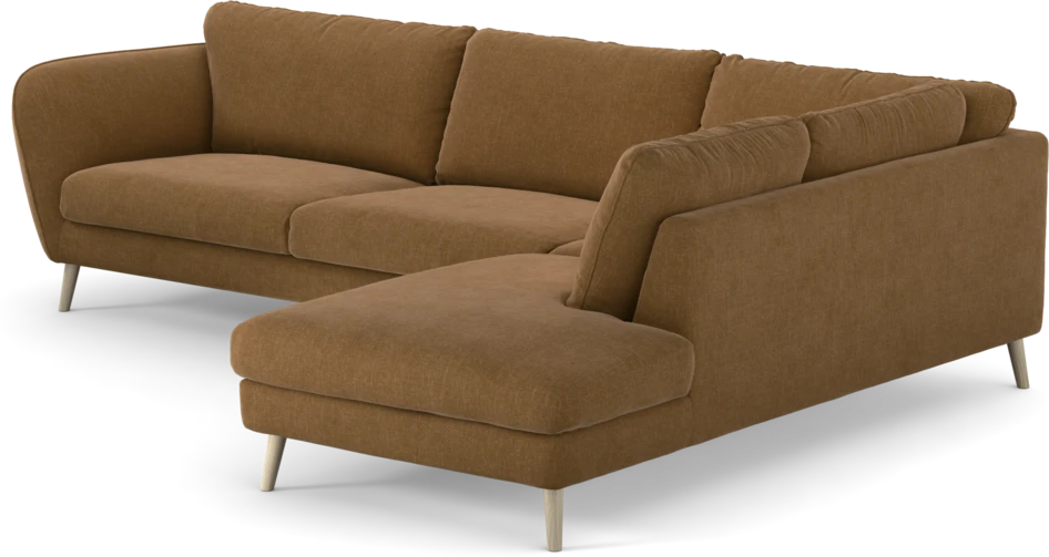 Madison Lux - 3-sits soffa med divan höger - Brun