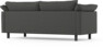 Cherrie - 2,5-sits soffa, hel dyna, fast klädsel - Grå