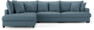 Rossi - 3-sits soffa med divan vänster - Blå