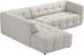 Bella - 3-sits soffa med divan vänster - Vit