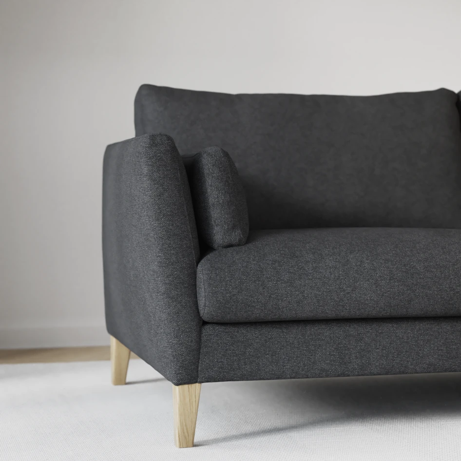 Winston - 3-sits soffa - Svart