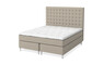 Sleep Delux - Kontinentalsäng, dubbelsäng med bäddmadrass Dream Delux vit - Beige