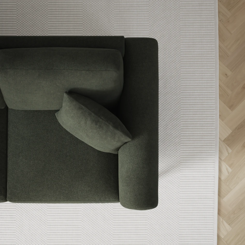 Eden - 3-sits soffa med divan vänster och schäslong höger - Grön