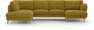 Madison Lux - 2-sits soffa med divan vänster och schäslong höger - Gul