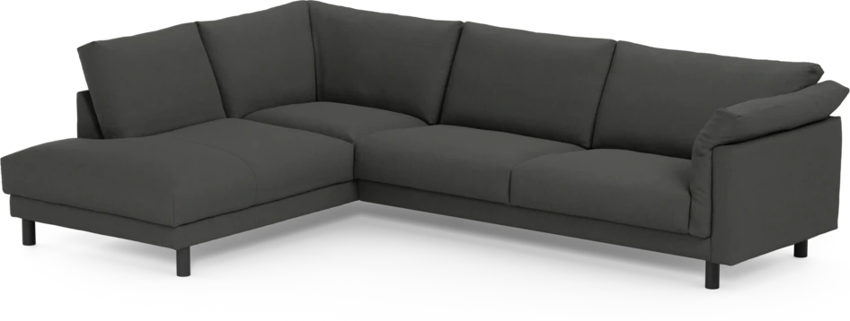 Cherrie - 3-sits soffa med divan vänster, fast klädsel - Grå