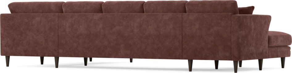 Eden - 3-sits soffa med schäslong vänster och divan höger - Röd