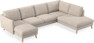 Madison Lux - 2-sits soffa med schäslong vänster och divan höger - Vit