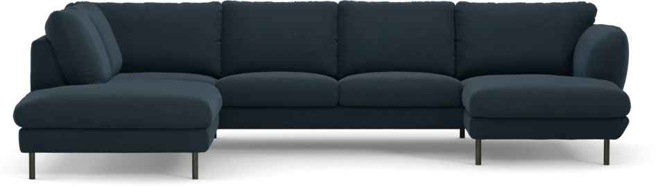 Madison - 2-sits soffa med divan vänster och schäslong höger - Blå