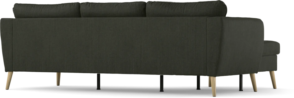 County - 3-sits soffa med flyttbar schäslong - Grön