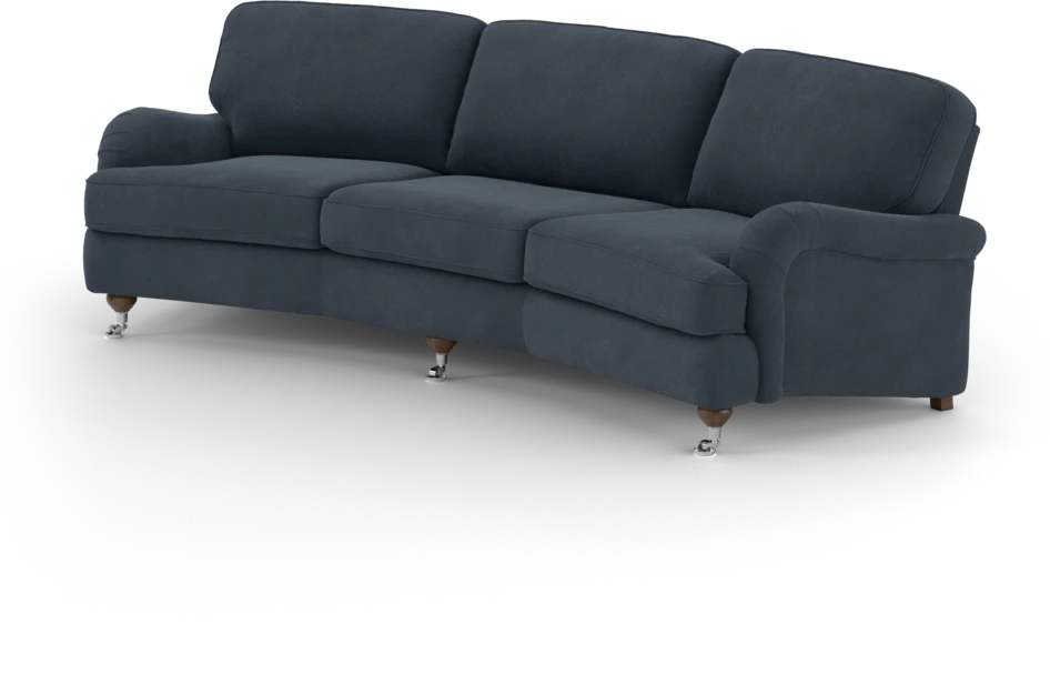 Oxford - 3-sits soffa svängd - Blå