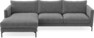 Impression Delux - 3-sits soffa med schäslong vänster - Grå