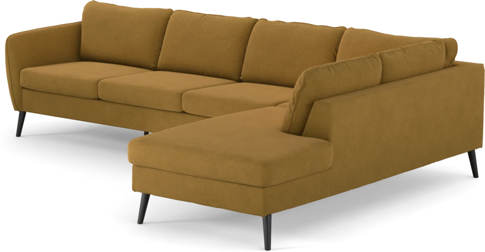 County - 3-sits soffa med divan höger - Gul