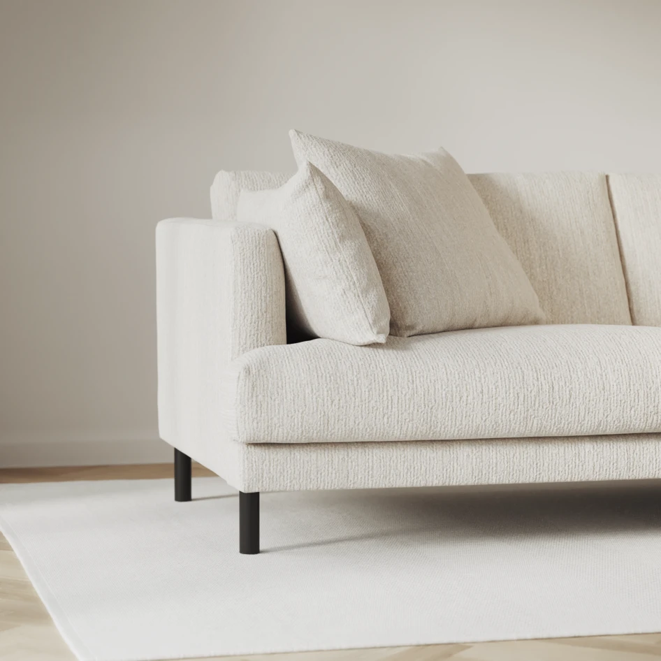 Harper - 3-sits soffa, hel dyna - Vit