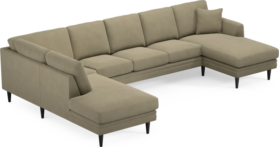 Eden - 3-sits soffa med divan vänster och schäslong höger - Beige