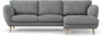 Madison Lux - 2-sits soffa med schäslong höger - Vit