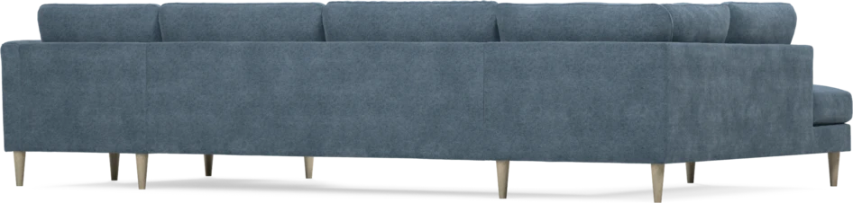 Bridge - 3-sits soffa med divan vänster och schäslong höger - Blå