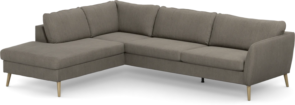 County - 2,5-sits soffa med divan vänster - Brun