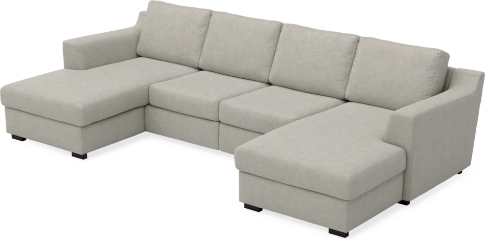 Friday - 2-sits soffa med två schäslonger - Beige