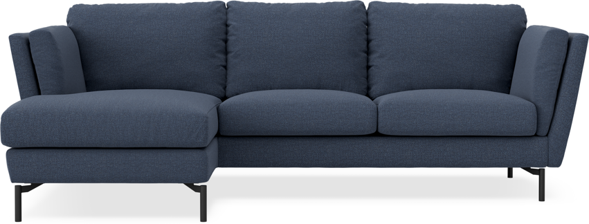 Madison Lux - 2-sits soffa med schäslong vänster - Blå