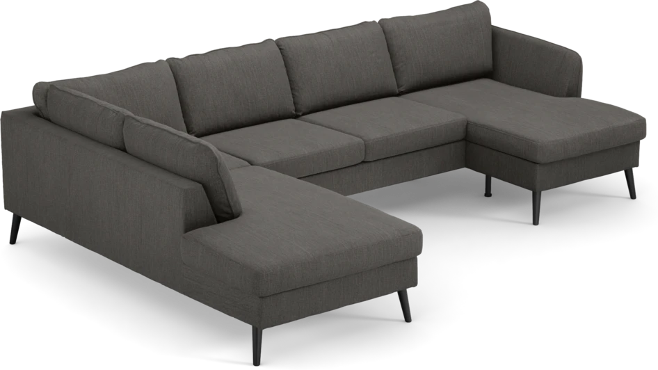 County - 3-sits soffa med divan vänster och schäslong höger - Brun