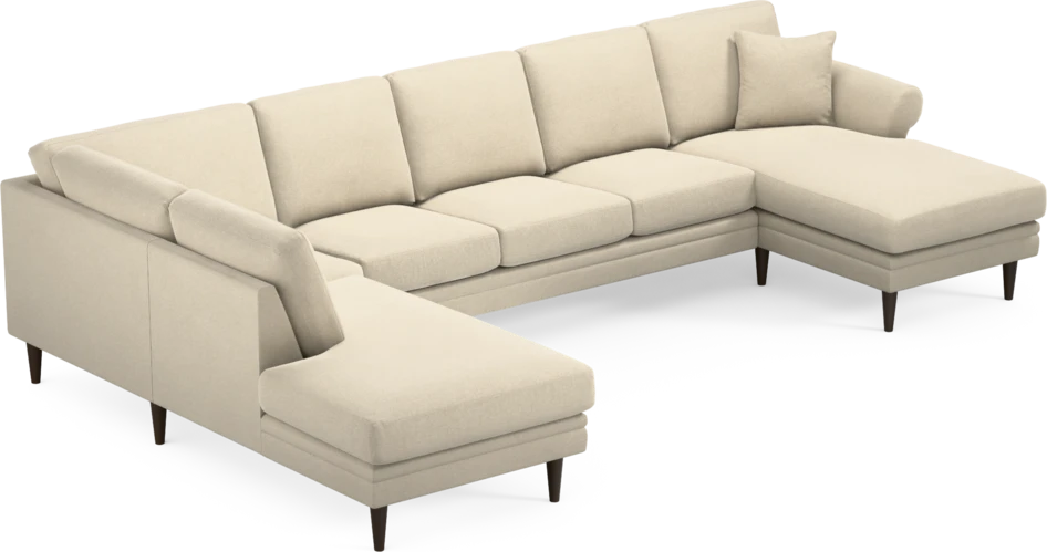 Eden - 3-sits soffa med divan vänster och schäslong höger - Beige