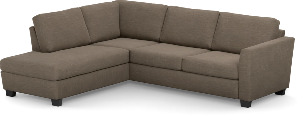 Friday - 2,5-sits soffa med divan vänster - Brun