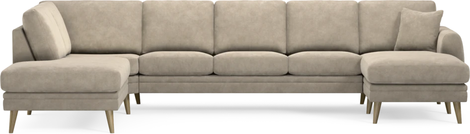 Eden - 3-sits soffa med divan vänster och schäslong höger - Beige