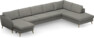 County - 4-sits soffa med schäslong vänster och divan höger - Grå