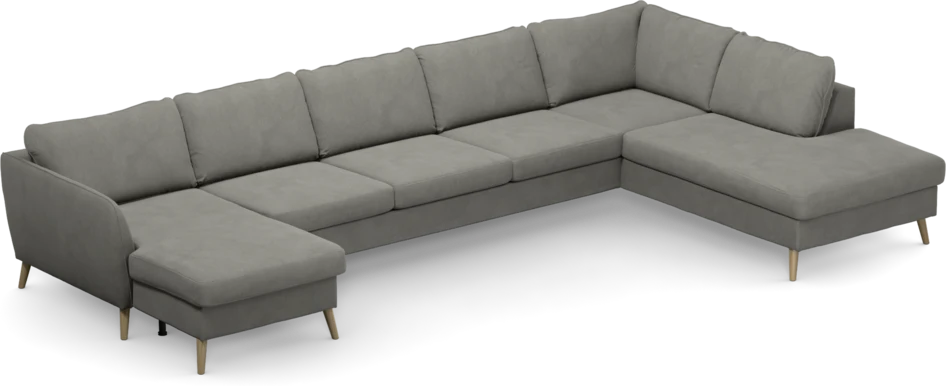 County - 4-sits soffa med schäslong vänster och divan höger - Grå