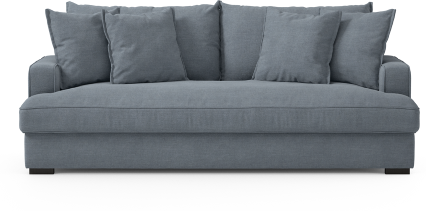 Mila - 3-sits soffa, hel dyna - Blå