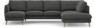 Madison Lux - 2-sits soffa med schäslong vänster och divan höger - Grå
