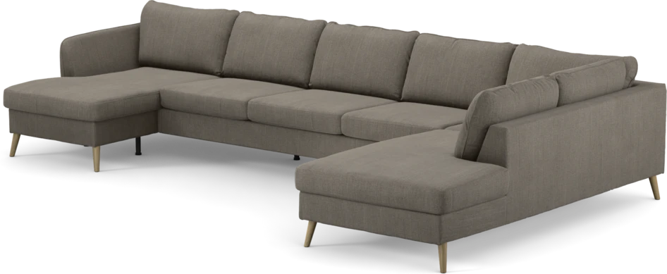 County - 4-sits soffa med schäslong vänster och divan höger - Brun