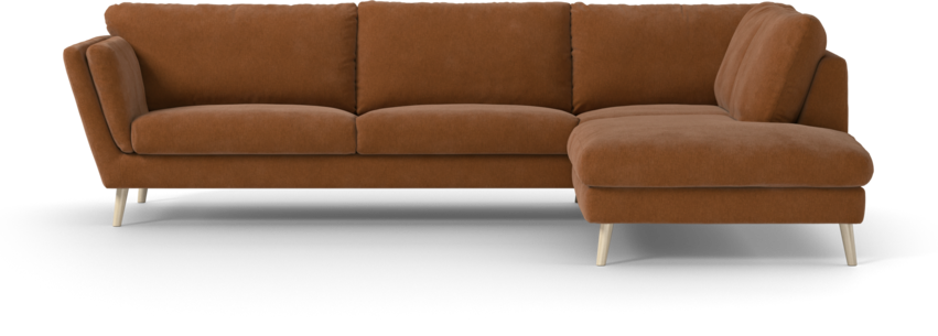 Madison Lux - 3-sits soffa med divan höger - Orange