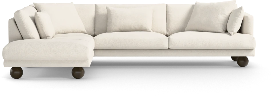 Harper - 3-sits soffa med divan vänster - Vit
