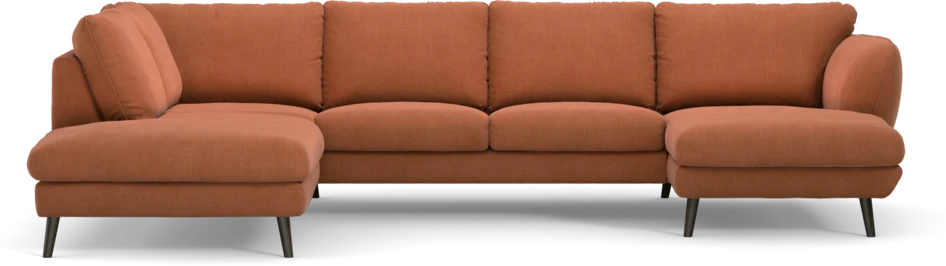 Madison - 2-sits soffa med divan vänster och schäslong höger - Orange