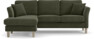 Eden - 2-sits soffa med schäslong - Grön